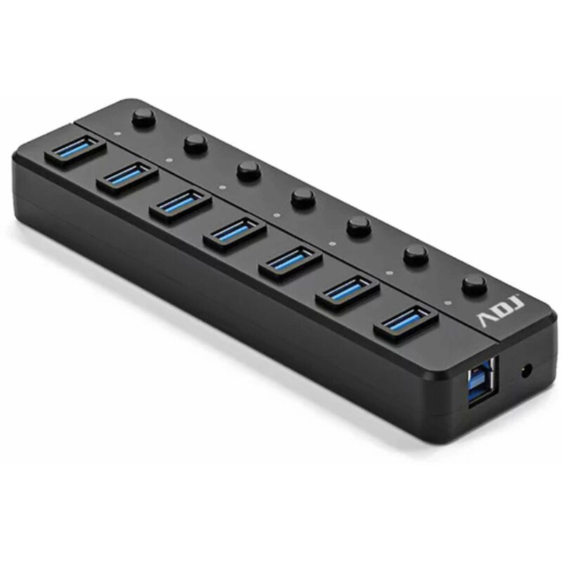 foto del prodotto hub usb 3.1 7 porte seven bk fast charging compatibile 1.0/2.0