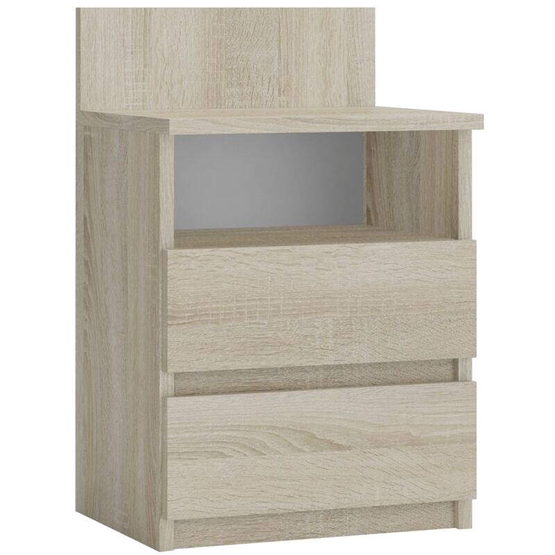 immagine 0 del prodotto hucoco aster t1 comodino con 2 cassetti 59x40x32 cm comodino stile scandinavo