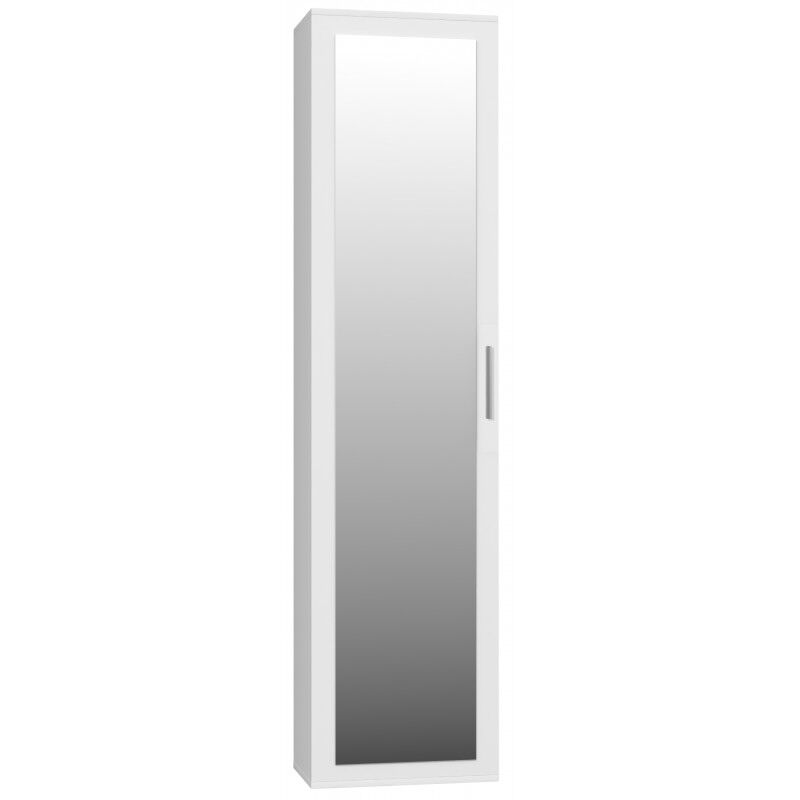 foto del prodotto hucoco atara mobile ingresso con grande specchio 180x50x35 cm due ripiani porta appendiabiti all interno mobile ingresso