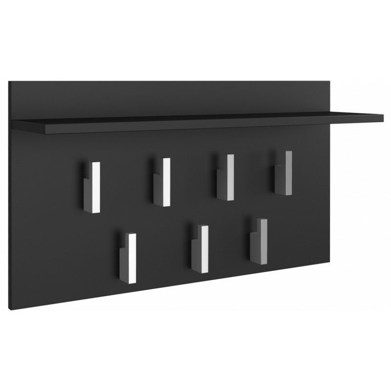 foto del prodotto hucoco carmen pratico appendiabiti con ripiano 7 ganci design moderno dimensioni 40x70x21