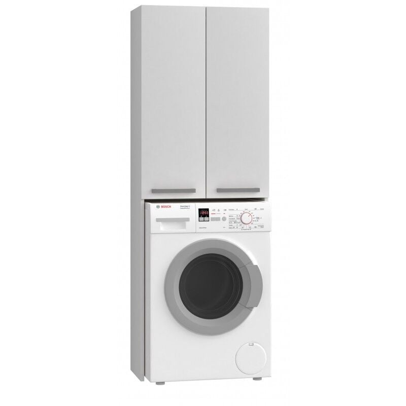 foto del prodotto hucoco como mobile per lavatrice in stile moderno 183x64x30 2 ante 4 ripiani