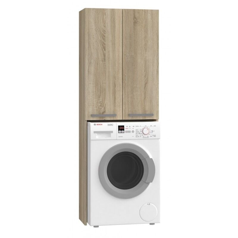 foto del prodotto hucoco como mobile per lavatrice in stile moderno 183x64x30 2 ante 4 ripiani