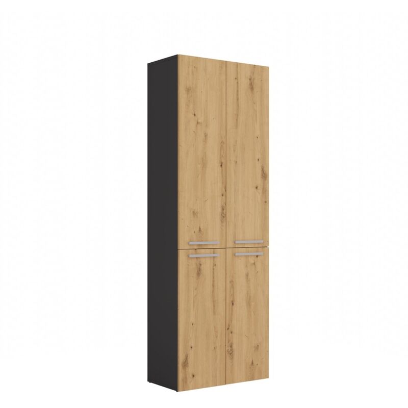 foto del prodotto hucoco ellos mobile da bagno con 2 cestini contenitore per il bagno 174x60x30 mobile alto