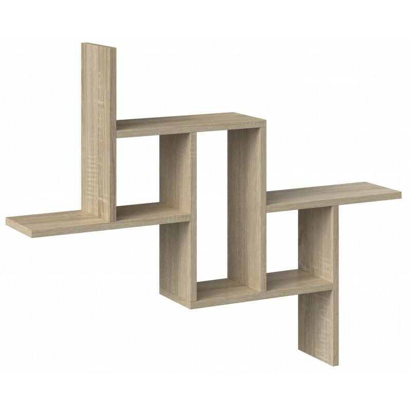 foto del prodotto hucoco hilly mensola moderna da parete dimensioni 85x15x73,5 cm mobile contenitore da parete
