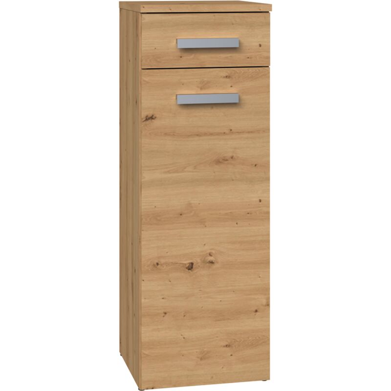 foto del prodotto hucoco jokke mobile da bagno 1 anta 1 cassetto 30x30x85cm colonna portaoggetti per bagno basso