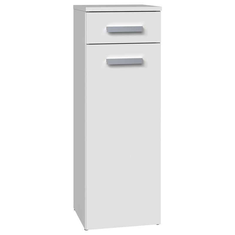 foto del prodotto hucoco jokke mobile da bagno 1 anta 1 cassetto 30x30x85cm colonna portaoggetti per bagno basso