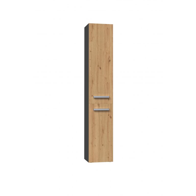 foto del prodotto hucoco komma mobile bagno a 2 ante 31x30x174 cm colonna portaoggetti bagno