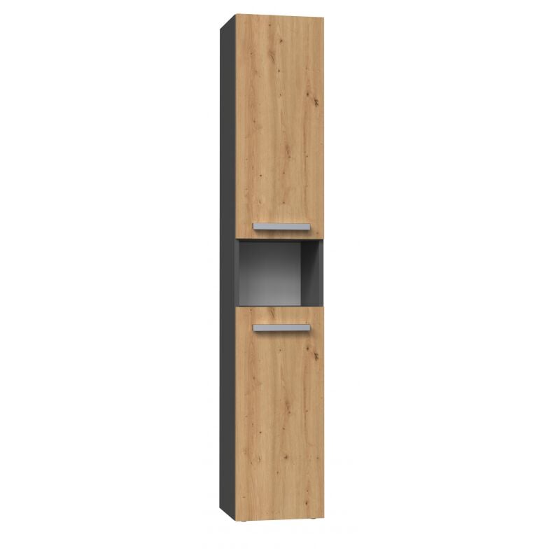 foto del prodotto hucoco luana mobile bagno a 2 ante 31x30x174 cm colonna portaoggetti bagno