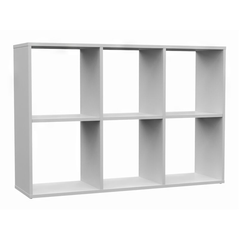foto del prodotto hucoco marion scaffale modulare a 6 cubi libreria a 6 scomparti 110x30x75 cm mobile contenitore
