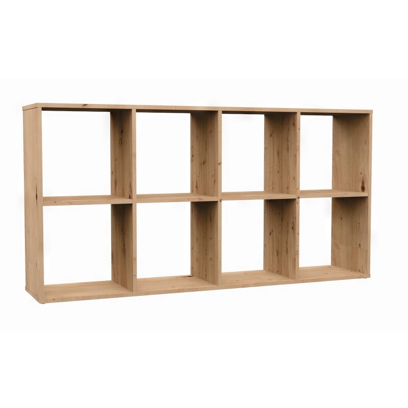foto del prodotto hucoco marion scaffale modulare a 8 cubi libreria a 8 scomparti 147x30x75 cm mobile contenitore