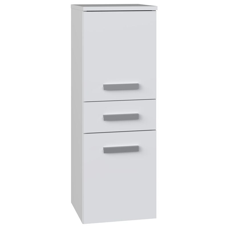 foto del prodotto hucoco nina mobile bagno 2 ante 1 cassetto 30x30x85cm colonna portaoggetti per bagno basso