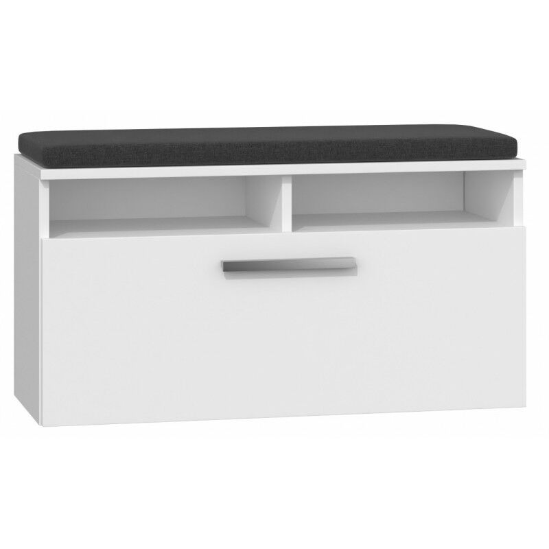 foto del prodotto hucoco rivi scarpiera seduta contenitore porta basculante 46x85x35 6 ripiani scarpiera