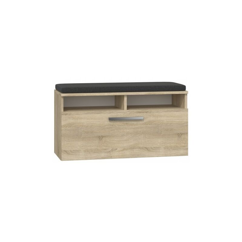 foto del prodotto hucoco rivi scarpiera seduta contenitore porta basculante 46x85x35 6 ripiani scarpiera
