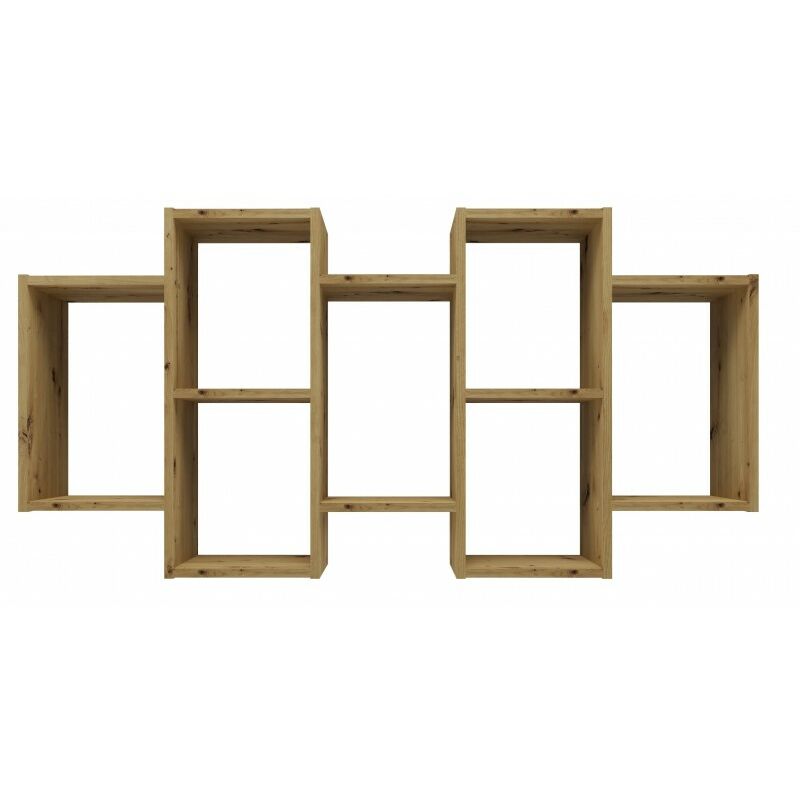 foto del prodotto hucoco selma libreria sospesa soggiorno in stile moderno 129,5x20x65 7 ripiani