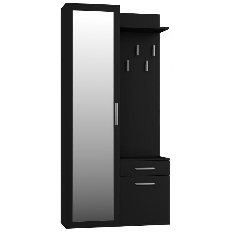 foto del prodotto hucoco shela guardaroba a specchio ingresso corridoio mobile da ingresso appendiabiti scarpiera specchio ganci