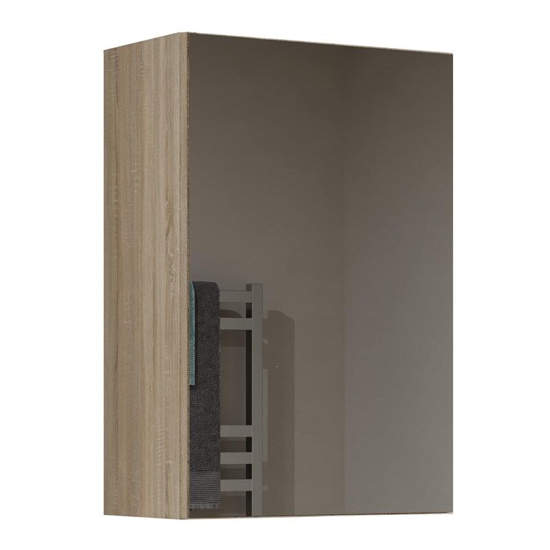 foto del prodotto hucoco tonni armadio a specchio a parete 1 anta mobile da bagno con specchio dimensioni 40x22x60 cm mobili da bagno