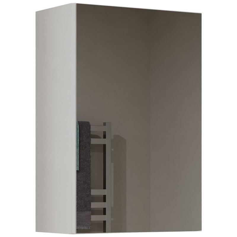 foto del prodotto hucoco tonni armadio a specchio a parete 1 anta mobile da bagno con specchio dimensioni 40x22x60 cm mobili da bagno