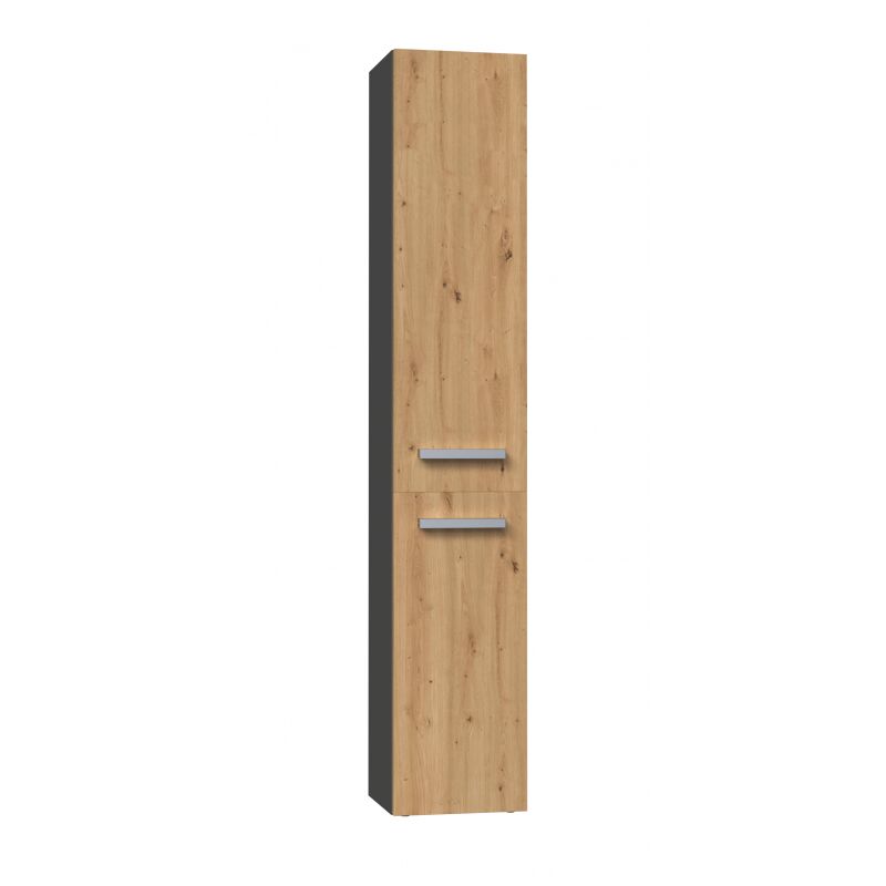 foto del prodotto hucoco yana mobile bagno con portabiancheria 31x30x174 cm colonna portaoggetti bagno