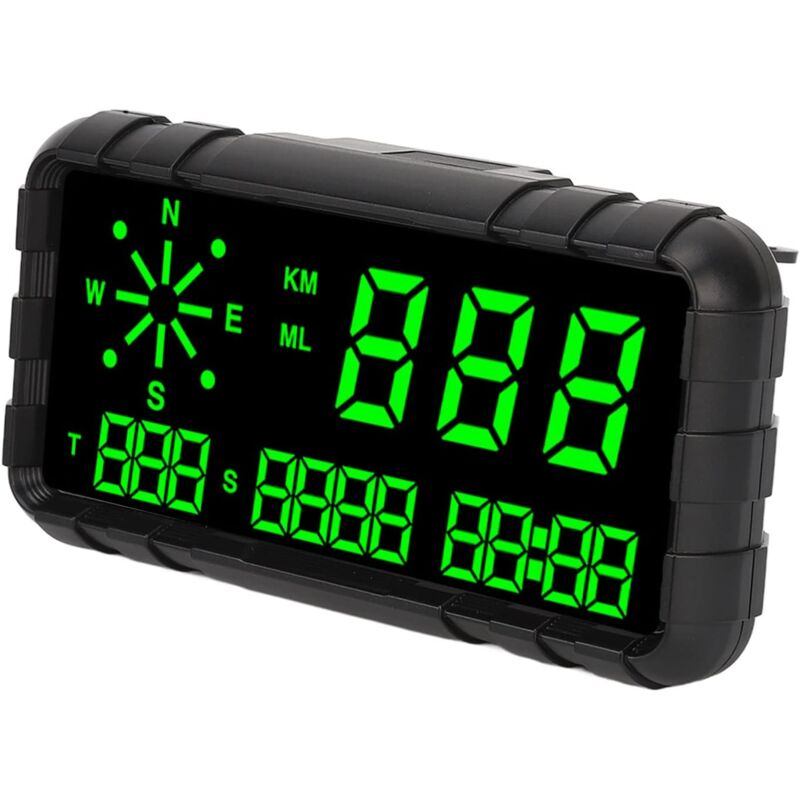 foto del prodotto hud per auto, display hud universale digitale con tachimetro gps e avviso di velocit eccessiva allarme di stanchezza alla guida per auto, camion,