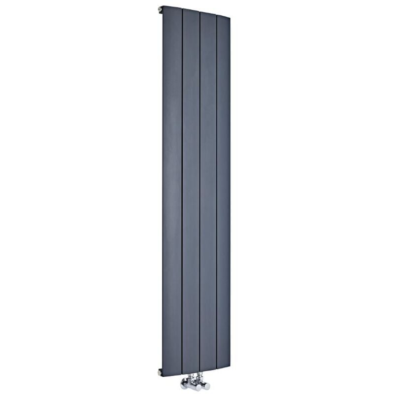 foto del prodotto hudson reed aurora radiatore di design verticale 1600mm x 375mm antracite con attacco centrale