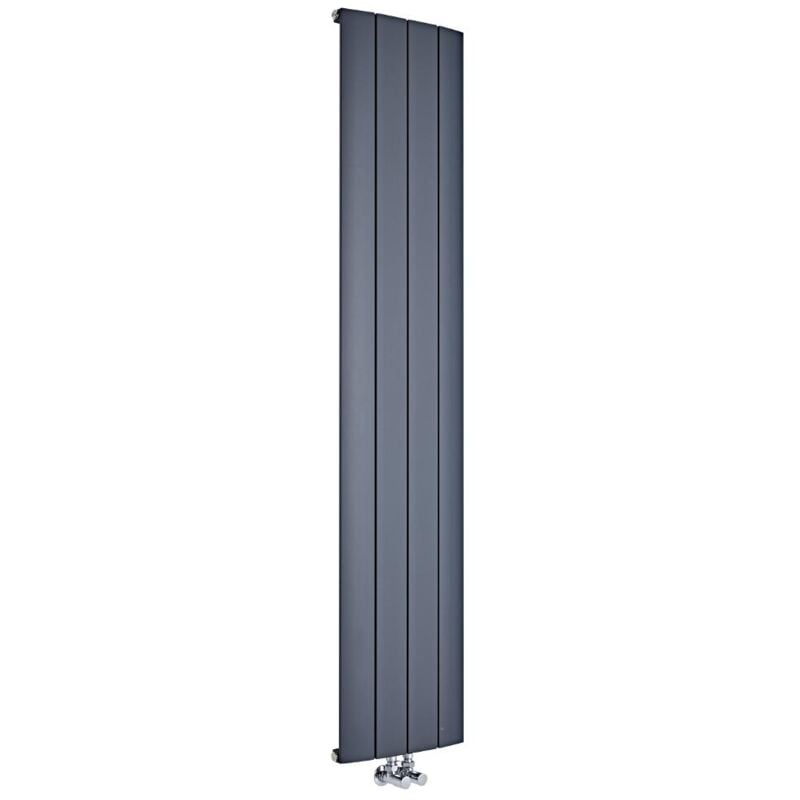 foto del prodotto hudson reed aurora radiatore di design verticale 1800mm x 375mm antracite con attacco centrale