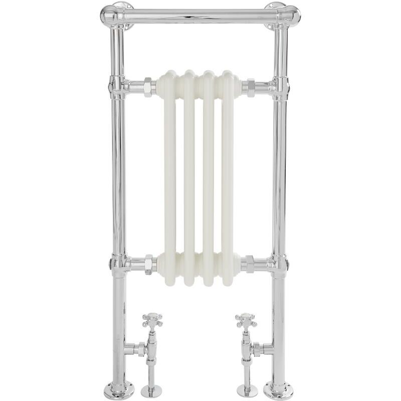 foto del prodotto hudson reed - elizabeth - scaldasalviette tradizionale 930mm x 452mm cromato/bianco