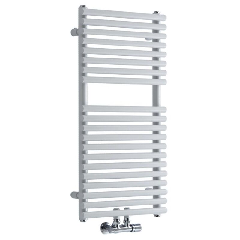foto del prodotto hudson reed magera scaldasalviette moderno 835mm x 400mm bianco con attacco centrale