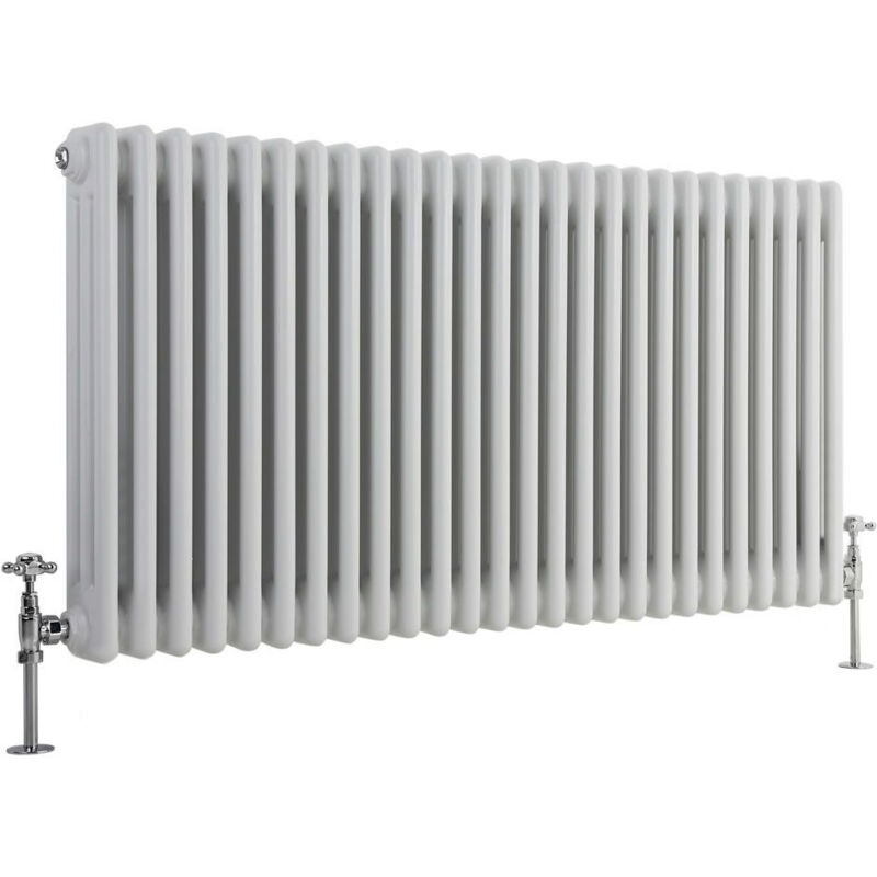 foto del prodotto hudson reed regent radiatore orizzontale tradizionale a 3 colonne 600mm x 1190mm bianco