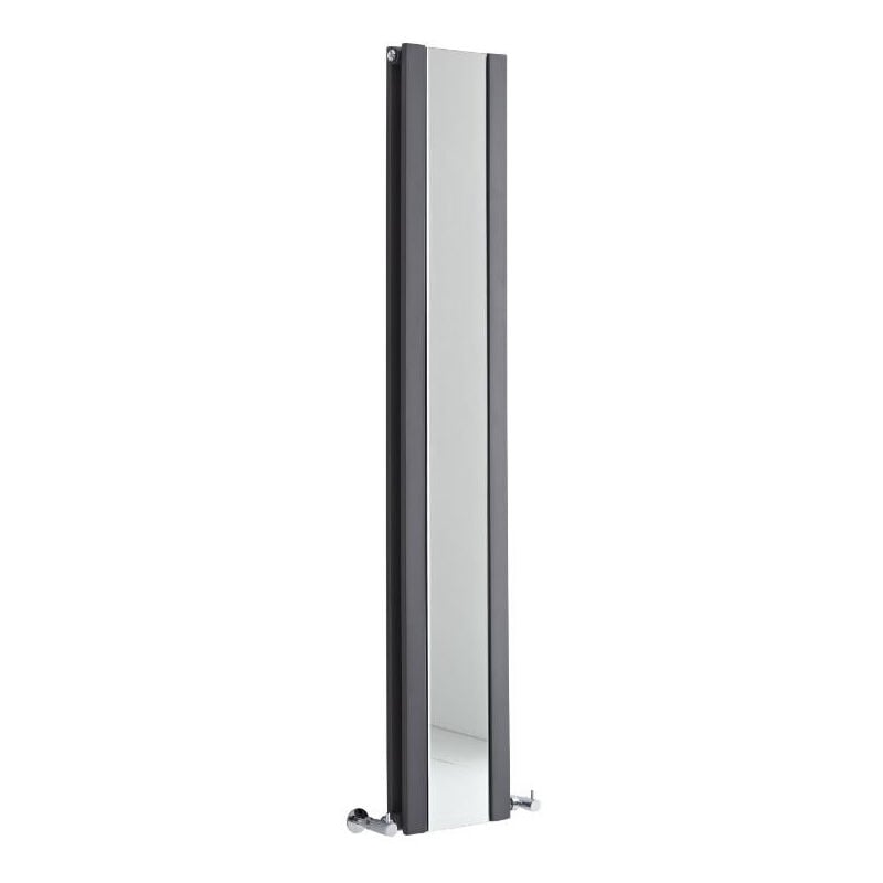 foto del prodotto hudson reed sloane radiatore di design con specchio verticale 1600mm x 265mm antracite