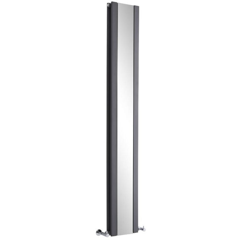 foto del prodotto hudson reed sloane radiatore di design con specchio verticale 1800mm x 265mm antracite