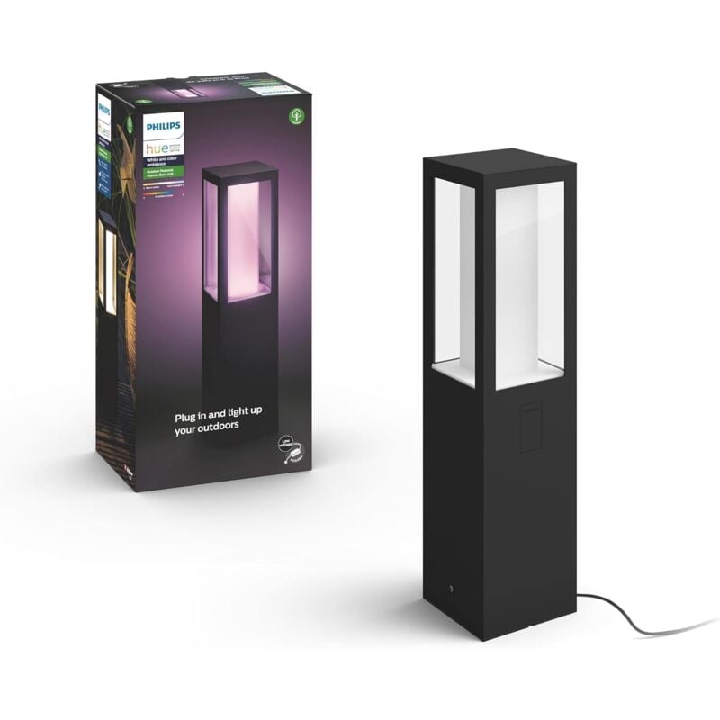 foto del prodotto hue white and color ambiance impress piedistallo smart per esterni, 8w, nero philips