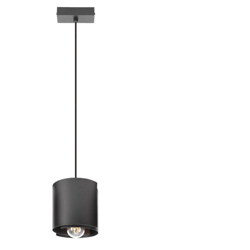 foto del prodotto hugo 1 lampada a sospensione, nera
