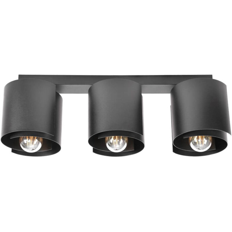foto del prodotto hugo 3 lampada da soffitto nera