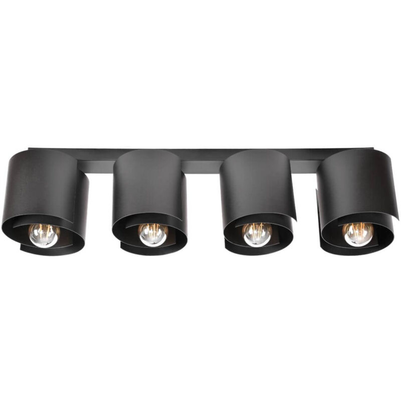 foto del prodotto hugo 4 lampada da soffitto nera