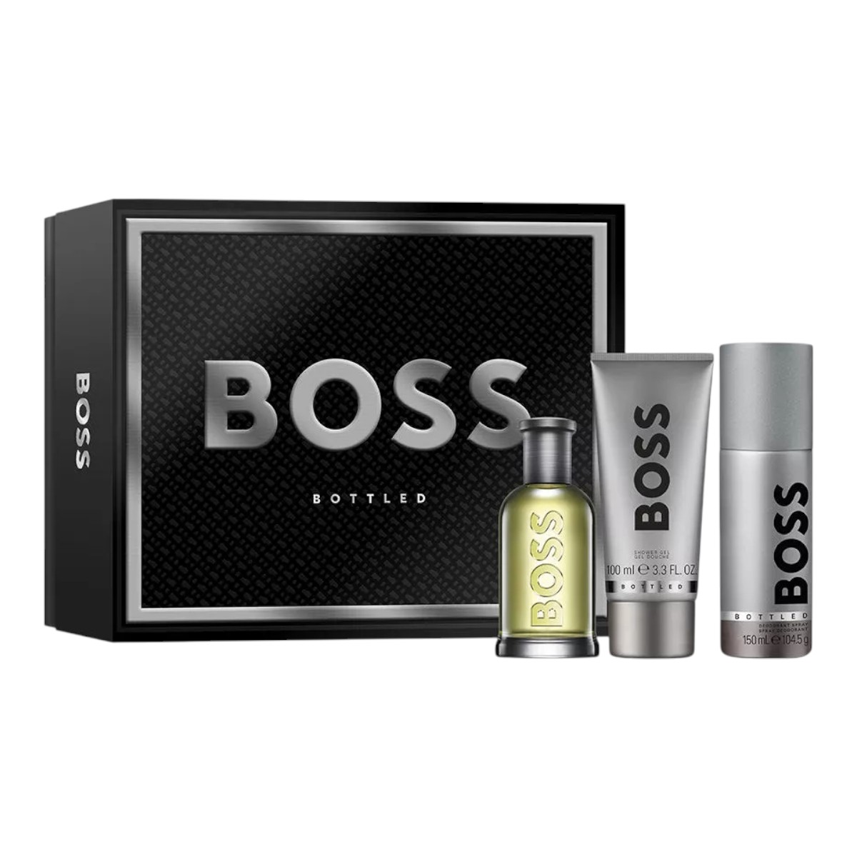 foto del prodotto hugo boss bottled set eau de toilette gel doccia deodorante spray