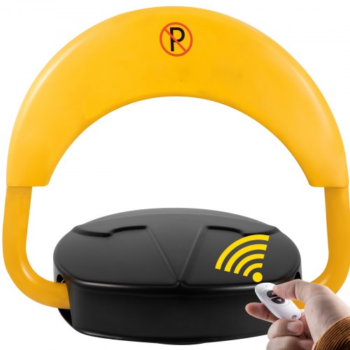 foto del prodotto huhu blocco del parcheggio automatico con telecomando elettronico, parcheggio privato, blocco del parcheggio con allarme barriera automatica con allarme barriera automatica, batteria non inclusa