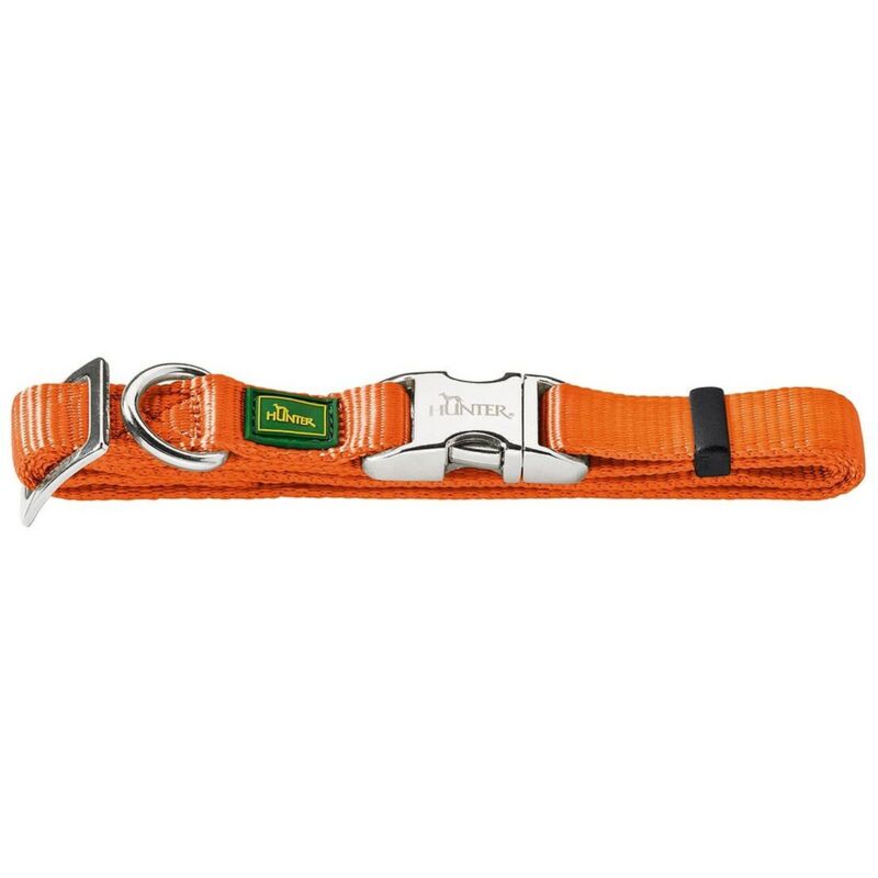 foto del prodotto hunter collare per cani alu strong arancio taglia m 40 55 cm 