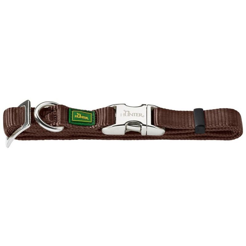 foto del prodotto hunter collare per cani alu strong marrone taglia s 30 45 cm 