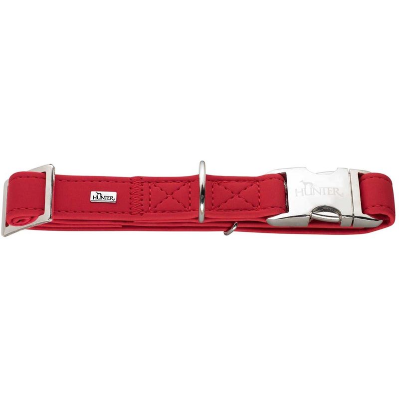 foto del prodotto hunter collare softie alu strong, lrosso, salilpelle