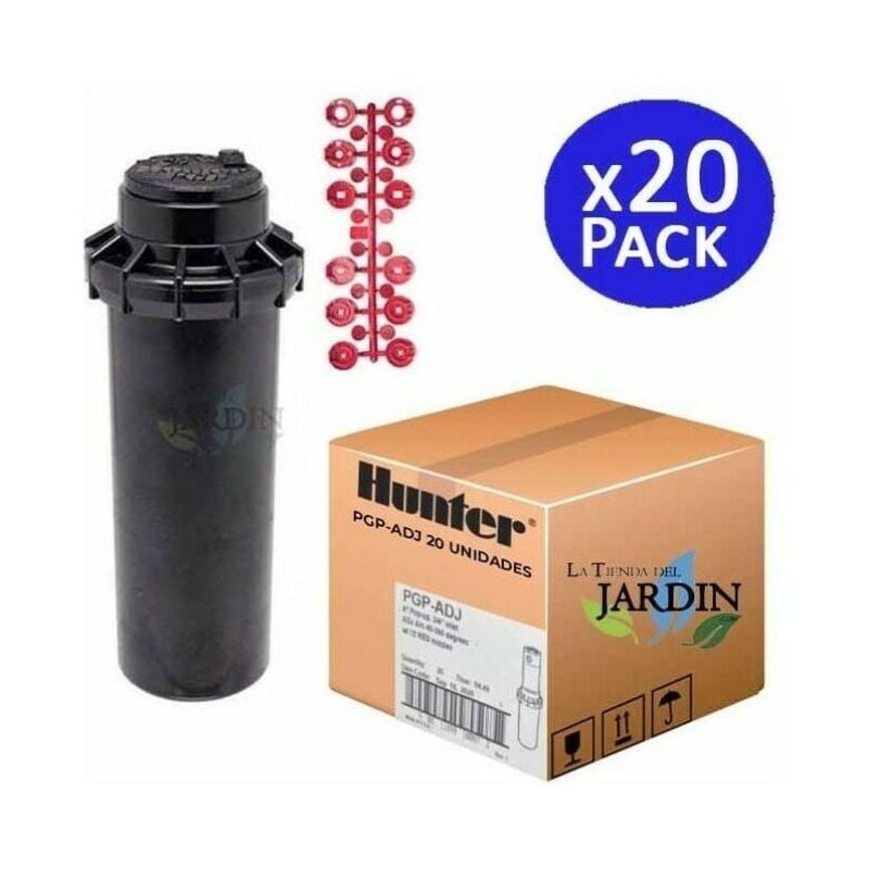 foto del prodotto hunter set di 20 irrigatore pgp adj 3 4 , portata da 4,9 a 14 m, angolo regolabile