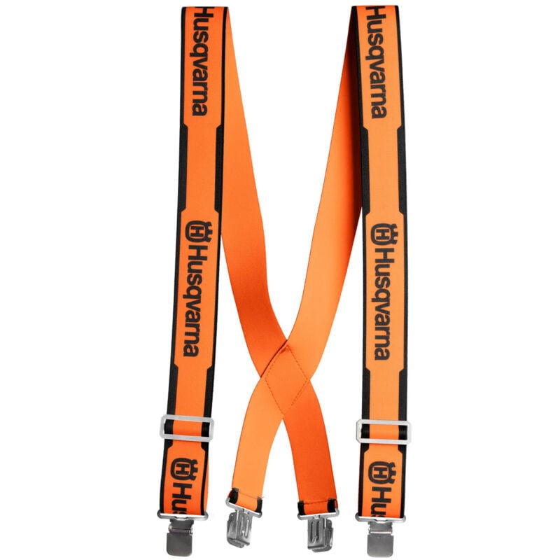 foto del prodotto husqvarna 505618500 - bretella x nero e arancione per adulti con clip metallo