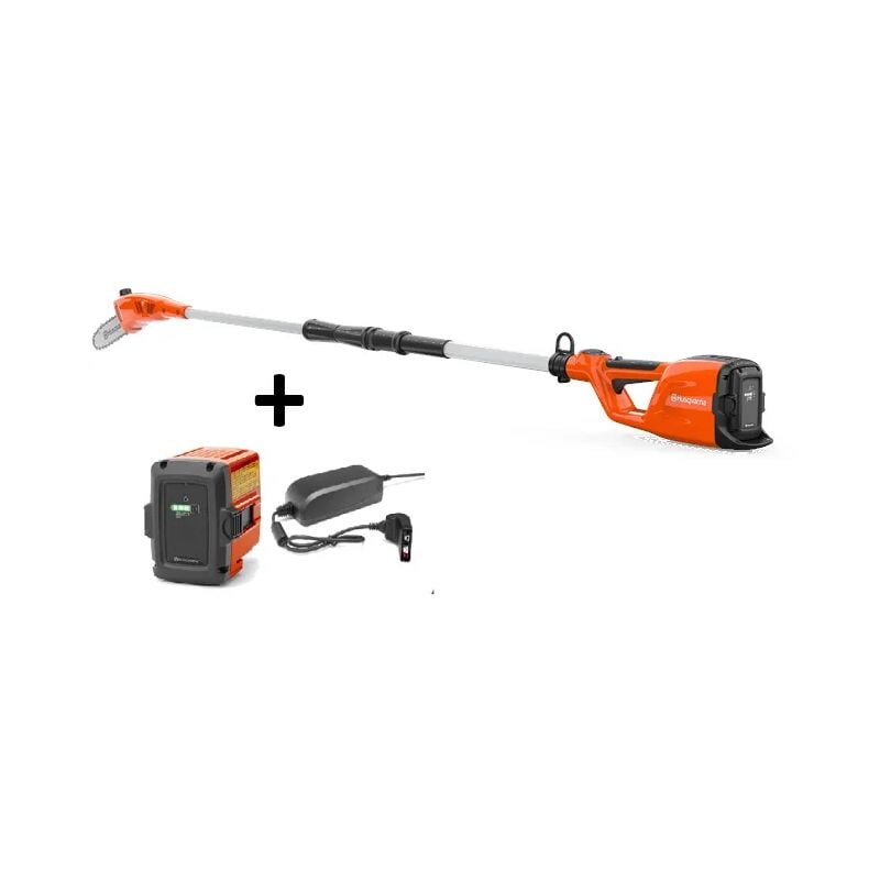 foto del prodotto husqvarna potatore 120itk4 p a batteria con asta telescopica e batteria bli 10 e caricabatterie