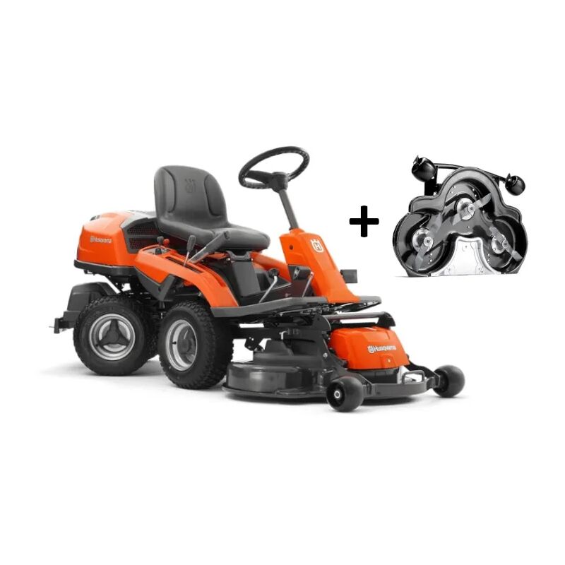 foto del prodotto husqvarna trattorino rider r 214c motore a scoppio 413cc 11.3hp piatto da 94cm