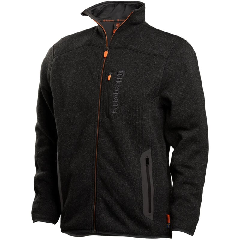 foto del prodotto husqvarna xplorer giacca tecnica in pile uomo grigio granito poliestere traspirante taglia 54