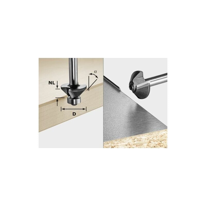 foto del prodotto hw s8 kl ofk fresa per smussi 26 x 7 x 48 mm 45 festool