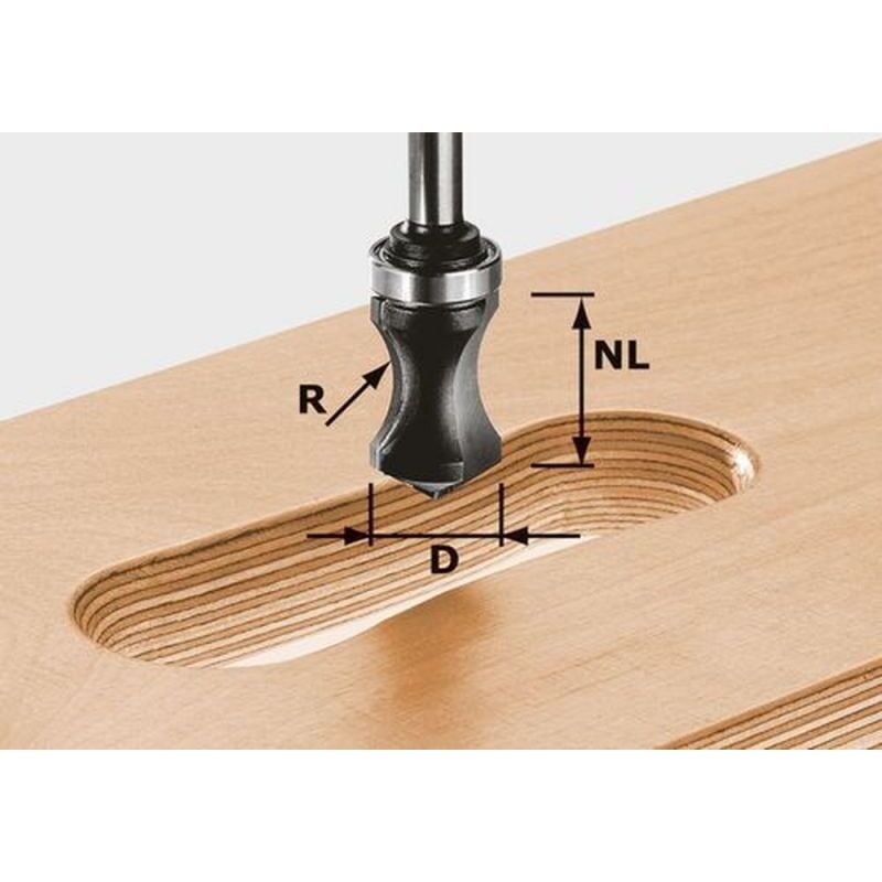 foto del prodotto hw s8 r16 nl32 kl fresa per maniglie - 19 x 19 x 68 x 16 mm - festool