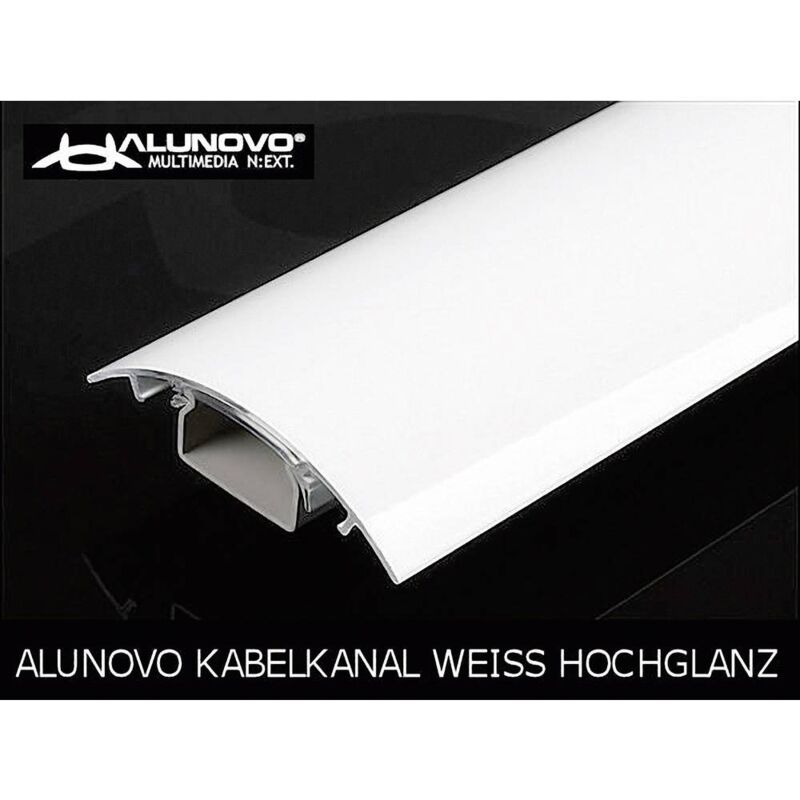 foto del prodotto hw90 070 canalina passacavi l x l x a 700 x 80 x 20 mm 1 pz. bianco lucido alunovo