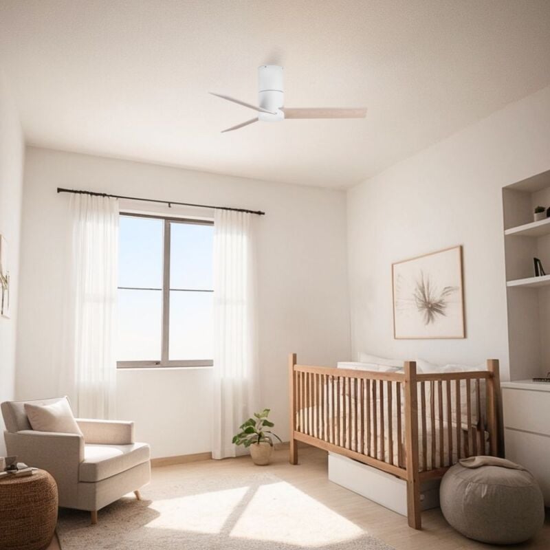 foto del prodotto hybrid mini deckenventilator wei kiefer 90 cm