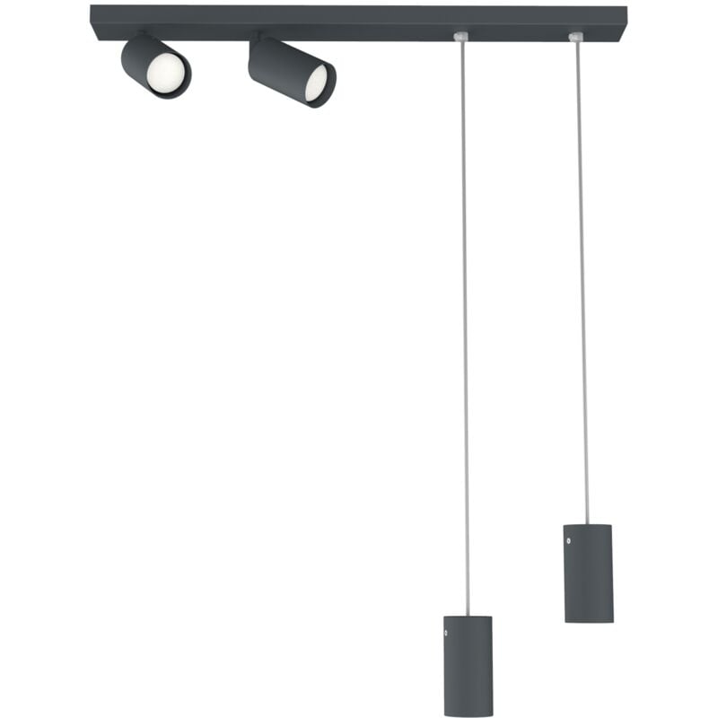 foto del prodotto hybrid plaf sosp, 4x gu10, max 33w, metallo, antracite, d.6cm lumicom