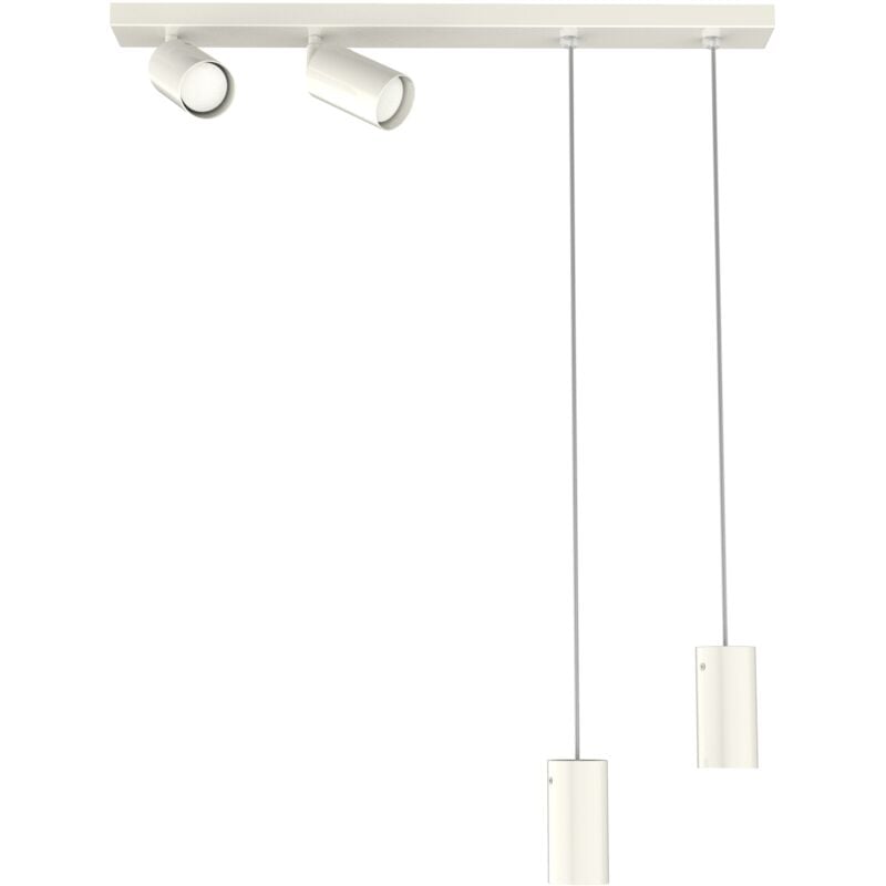 foto del prodotto hybrid plaf sosp, 4x gu10, max 33w, metallo, bianco lucido, d.6cm lumicom